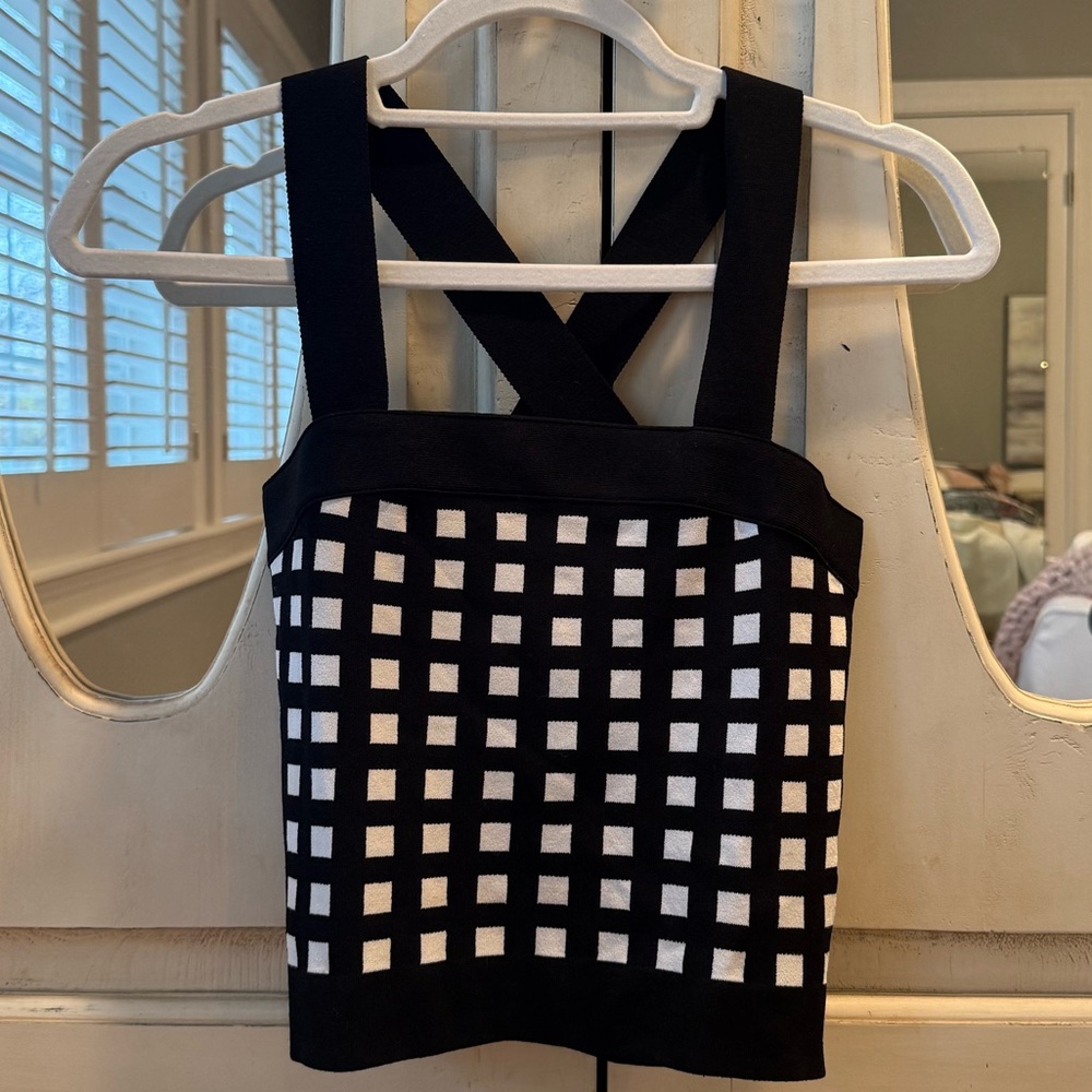 Derek Lam Black and White Tank Top